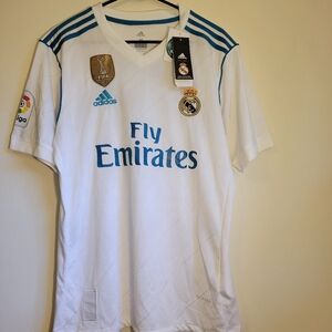Adidas Real Madrid White and Blue Jersey